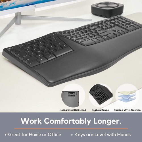 Teclado Ergonómico Inalámbrico X9 Con Reposamuñecas -