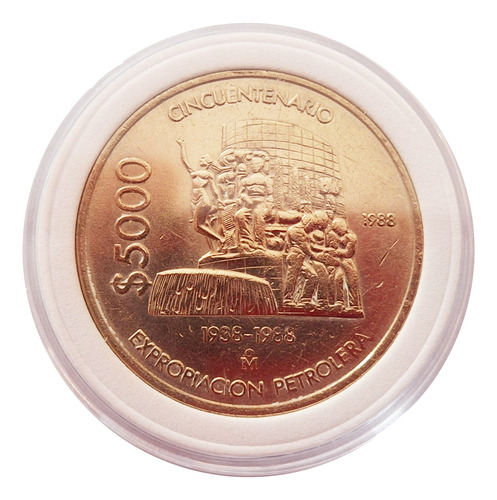 Moneda Antigua 5000 Pesos 1988 En Cápsula 5000m01
