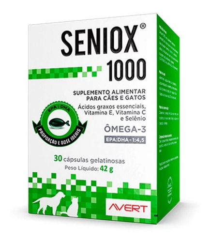 Avert Suplemento Vitamínico Seniox 1000mg - 30 Cápsulas
