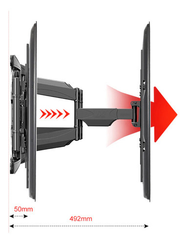 Soporte De Pared Para Tv 32 A 65 Inch Base Extendible An-p5 Color Negro