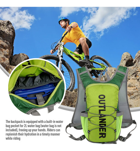 Mochila De Nailon Para Ciclismo Y Correr, Para Agua Transpir