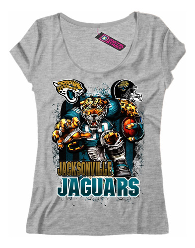 Remera Mujer Jacksonville Jaguars Equipo Nfl 15 Dtg Premium