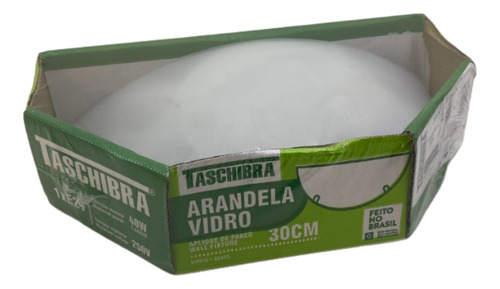 Arandela Vidro Fosco Jurerê 30cm E27 - Taschibra