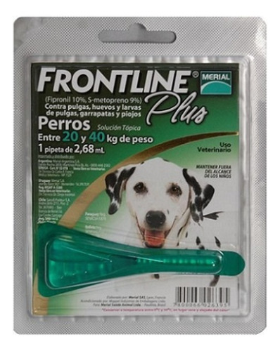 Frontline Plus Estuche 1 Pipeta 2,68 Ml 20-40kg