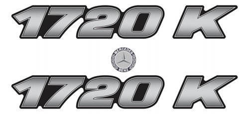 Adesivos Compatível Mercedes Benz 1720 K Emblema Resinado 79