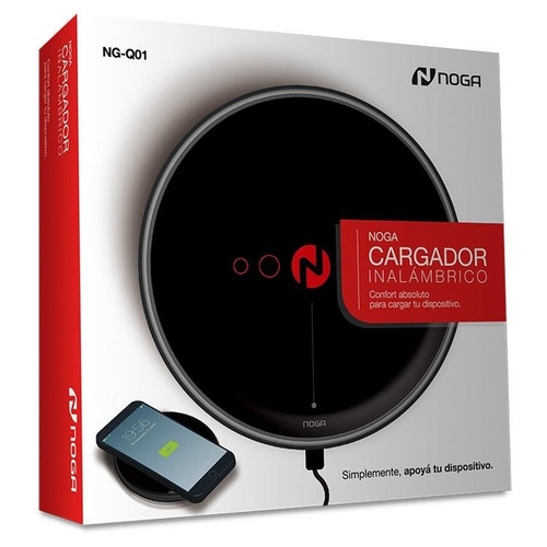 Imagen 4 de 10 de Cargador Inalambrico Samsung iPhone Celular Rapido Noga Q01