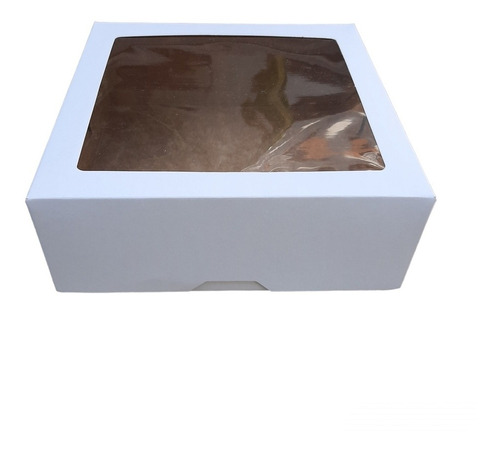 20 Cajas Blancas Con Visor 21x21x8