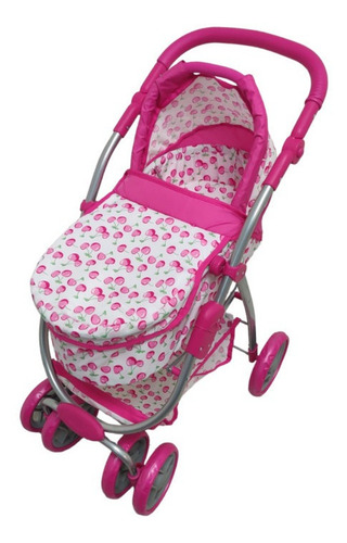 Carriola Para Muñecas De Lujo Intercambiable,bambineto, Color Rosa