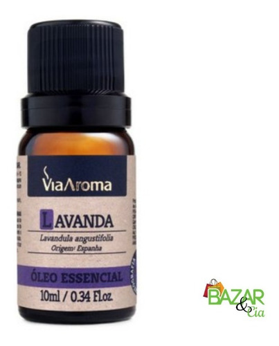 Óleo Essencial Difusor Lavanda 10ml Via Aroma Para Ansiedade