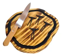 Comprar Tábua Garfinhos Carne Churrasco Faca Petiscos Rústica