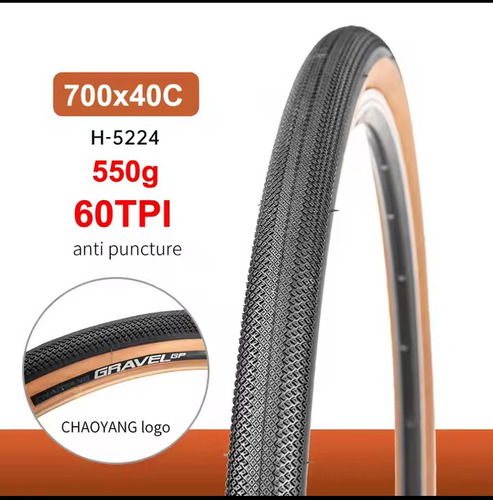 Pneu Chaoyang Gravel Gp 700x40c (par) Faixa Bege