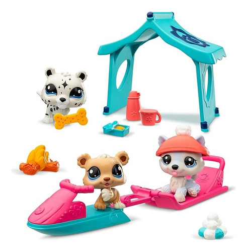 Littlest Pet Shop Snowy Day Set De 3 Mascotas (bf00534)