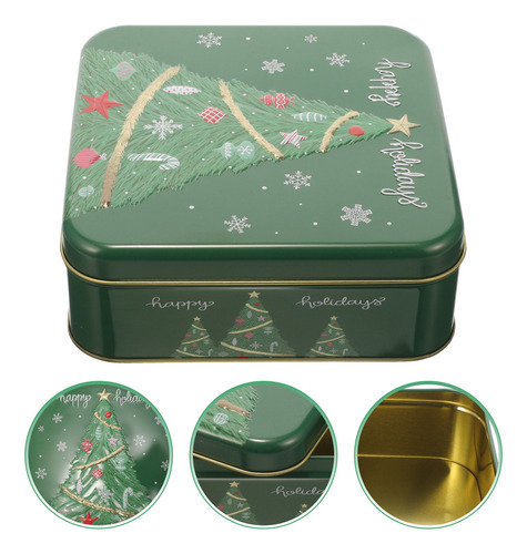A Lata Para Galletas De Navidad, Caja Decorativa Para