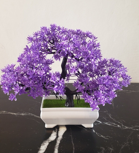 Arbolito Bonsái Mini Purpura,artificial Para Decoración.