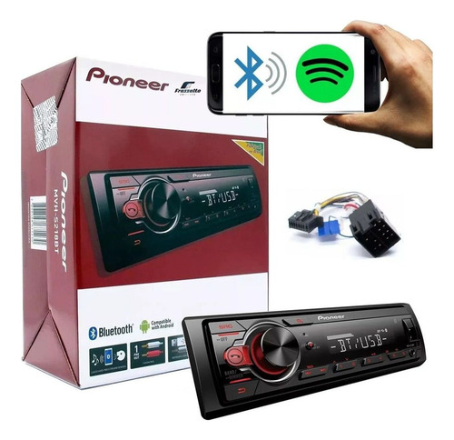 Radio Pioneer Mvh-s218bt Mp3 Flac Usb Bluetooth + Pendrive Cor Preto