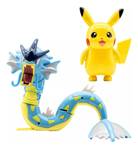 Set Pokemon Pokebola Figura Coleccionable Gyarados Y Pikachu