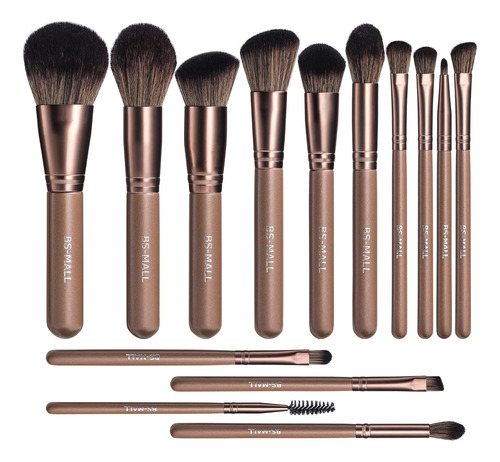 Set De Brochas Bs-mall Brown Bmakeup