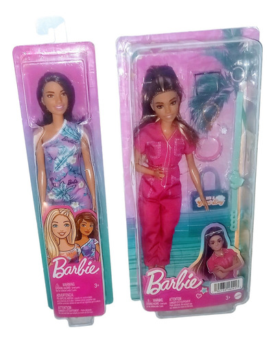 Barbie Pack Overol Rosa Y Amiga