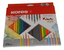 Comprar Creyones Triangulares   Kores Style 26 Unidades  