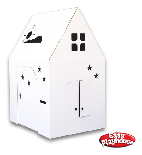 Casita De Juegos De Easy Playhouse, Blanco