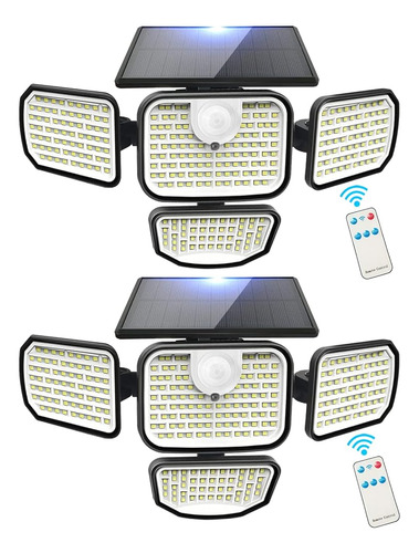 Luces Solares Sensor De Movimiento Al Aire Libre, 4 Cabezas 