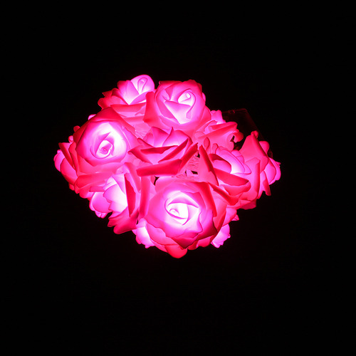 Guirnalda De 20 Luces Led Con Forma De Flor De Rosa Para Bod