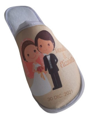 60 Pantunflas Personalizadas Recuerdo Para Bodas, Xv Años 