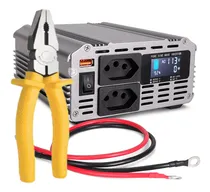 Comprar Inversor 12v Para 110v 1000w Tensão Onda Senoidal Pura Conversor Knup Energia Transformador Placa Solar Barco Carro Pico De 2000w Bateria Brinde Alicate Multiuso Ferramenta 8 Polegadas