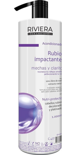 Acondicionador Riviera 1 Lt. Rubios Impactantes