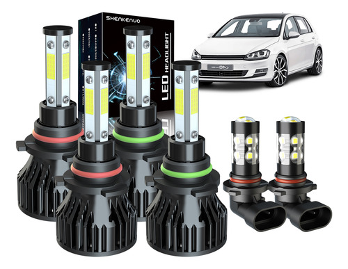 Kit De Focos Led Para Jeep Commander 9005 9006 9145 2006-10