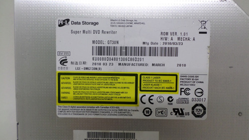 Imagem 3 de 4 de Gravador Dvd Notebook Acer 4553