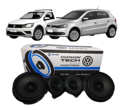 Auto Falante Kit Diant E Tras 6  4,5 Gol Sav Original Vw