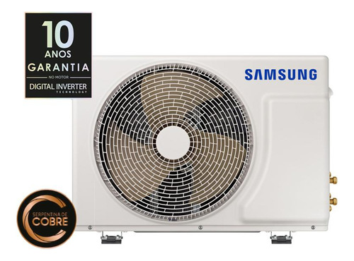 Aire acondicionado Samsung Windfree Windfree Split Inverter, 9000 Btus, frío, AR12AVHABWKNAZ, blanco