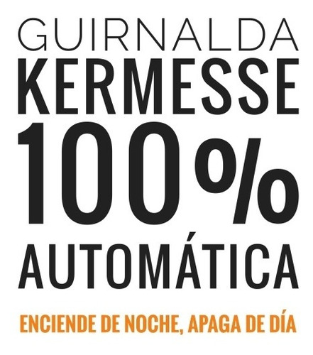 10 Mts Guirnalda Kermesse 100% Automática + Focos Vintage