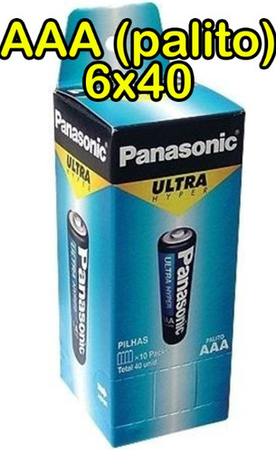 Pilha Panasonic Super Hyper Aaa Palito - 6 Tubo (40)