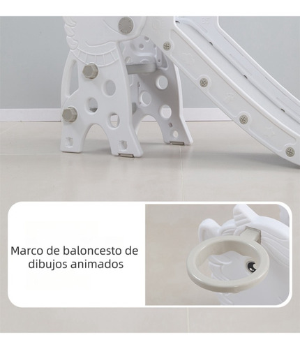 Tobogán Para Niños Resbalin Plegable Con Basket Y Pelota