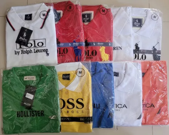 Lote 10 Playeras Cuello Polo Estilo Náutica Boss Mayoreo