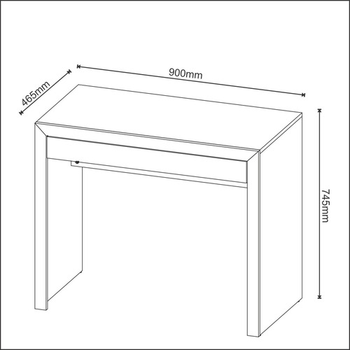 Imagen 5 de 6 de Mueble Mesa/escritorio De Apoyo P/oficina Blanco Me4107.01