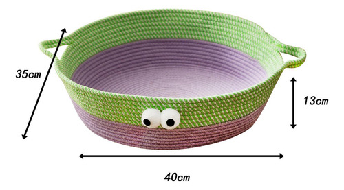 Cesta Tejida Para Cama De Gato, Hecha A Mano, Portátil, M