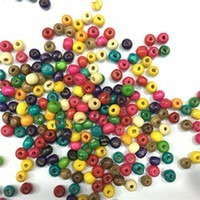1000 Bolitas 6mm Madera Cuentas De Colores Bijou