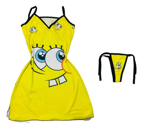 Pijama Batita Bob Esponja Para Dama Juvenil Cómoda Unitalla