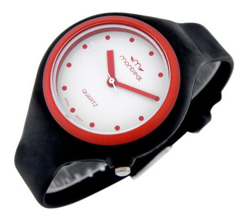 Reloj Montreal Niños Ml371 Caja Plástica Malla Caucho