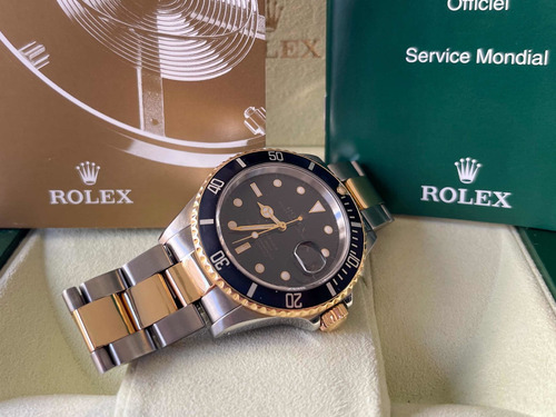 Rolex Submariner Aço E Ouro , Ref 16613 E Mostrador Preto!!!