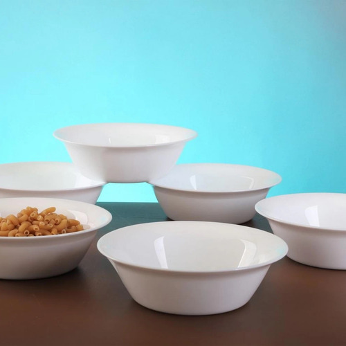 6 Plato Tazón Multiusos De Vidrio Opal Bormioli Toledo 17 Cm