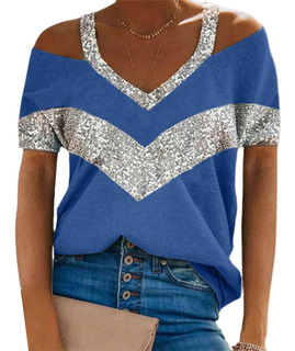 A Blouse Mujer Hombro Frío Tops Para Mujer Camisetas H 0292 