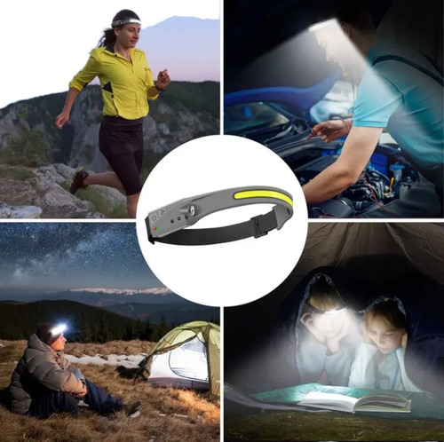 Lampara De Cabeza Led Recargable Con Sensor 2 Tipos De Led