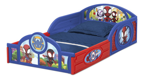Cama Infantil Para Niños 2 En 1 Spidey Y Sus Amigos Delta C Azul Spidey