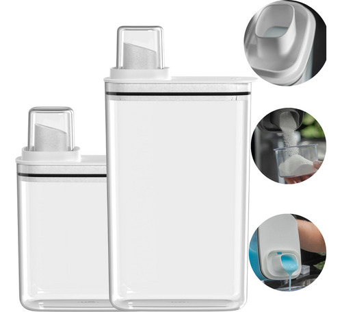 Kit 2 Dispenser Sabão E Amaciante 2,3l E 1,5l Kte150 - Ou