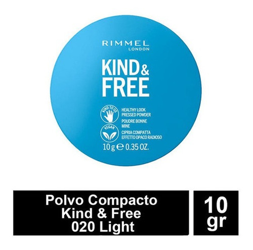 Imagen 1 de 7 de Polvo Compacto Rimmel Kind & Free Apto Vegano
