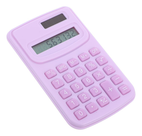 Mini Calculadora Portatil Digital 8 Digitos Escolar Lila